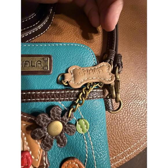 Chala Teal Crossbody Bag with Dog - Picture 3 of 7
